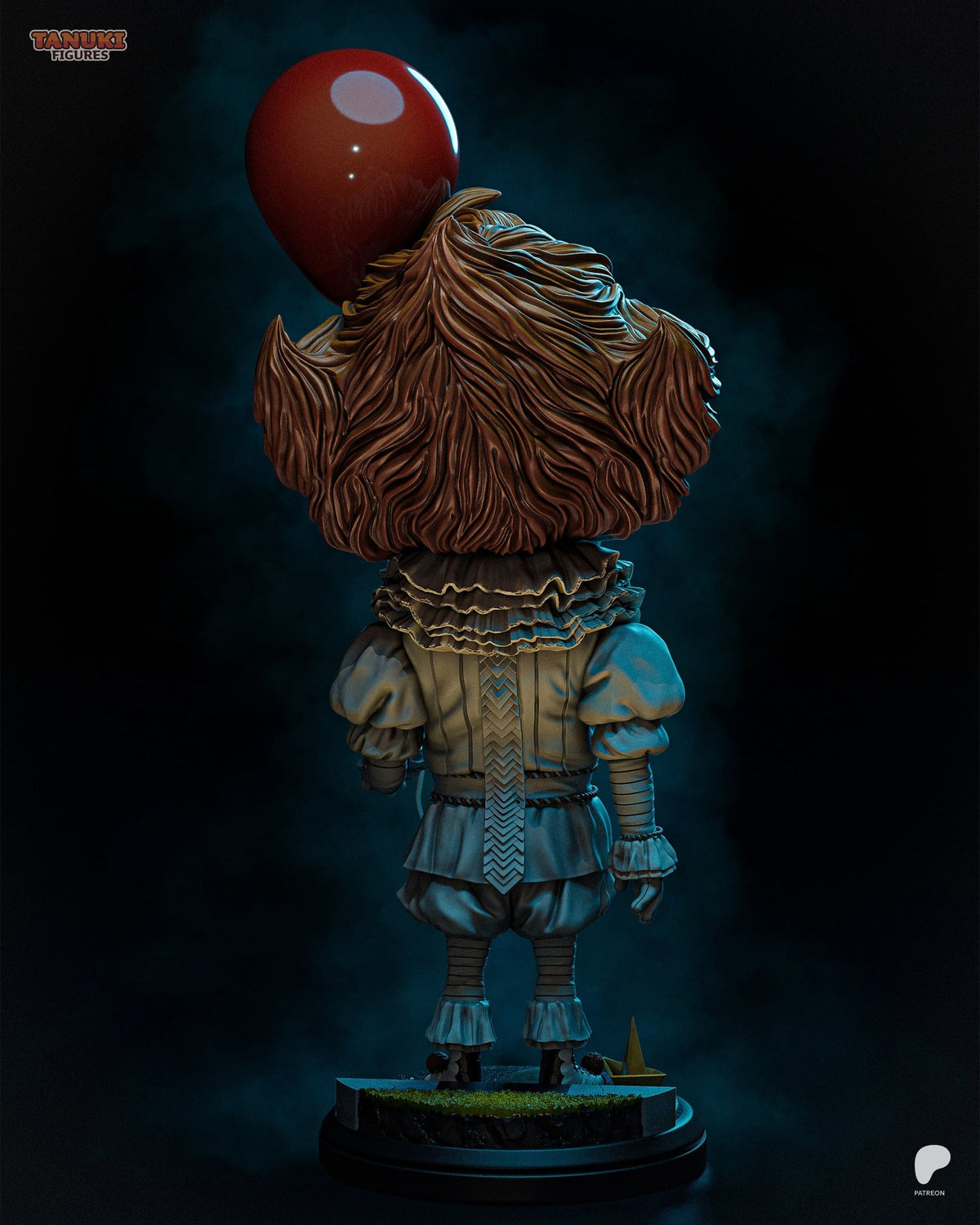 Pennywise (It) resin figure by Tanuki Figures — studio render 4