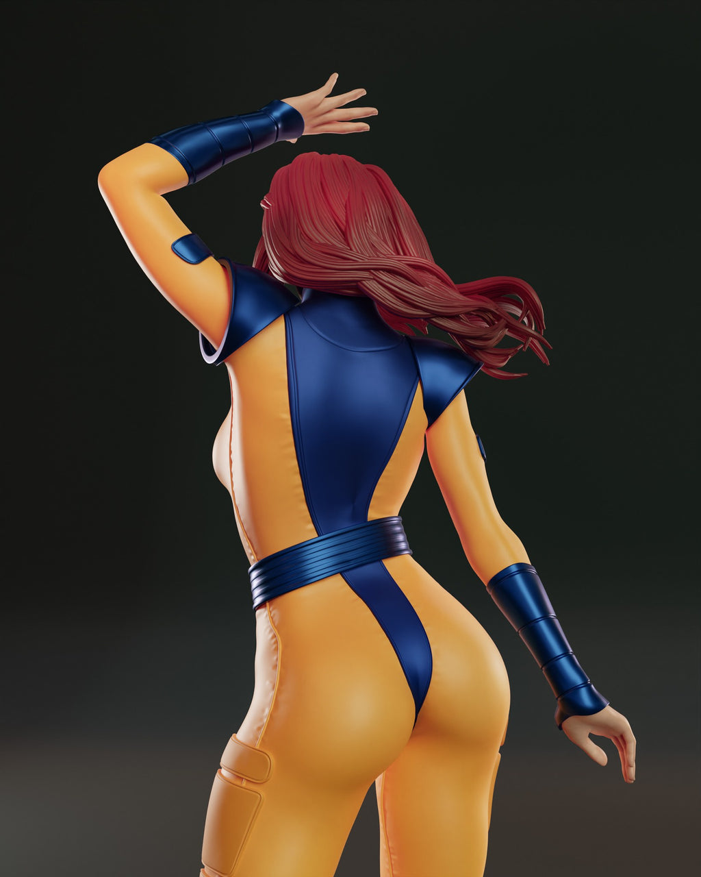 Jean Grey (Marvel) resin figure by Abe3D — studio render 12