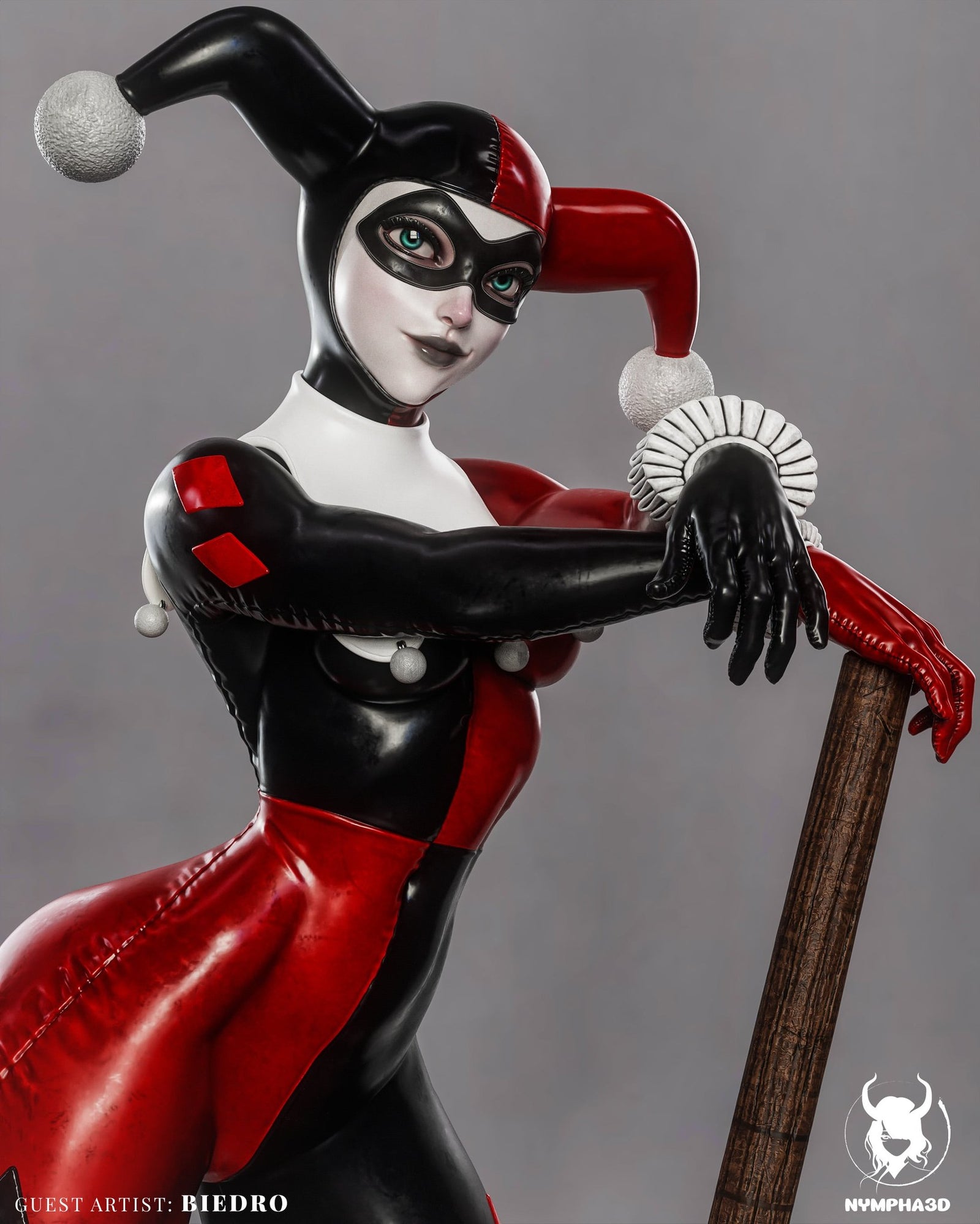 Harley Quinn (DC Comics) resin figure by Nympha — studio render 4