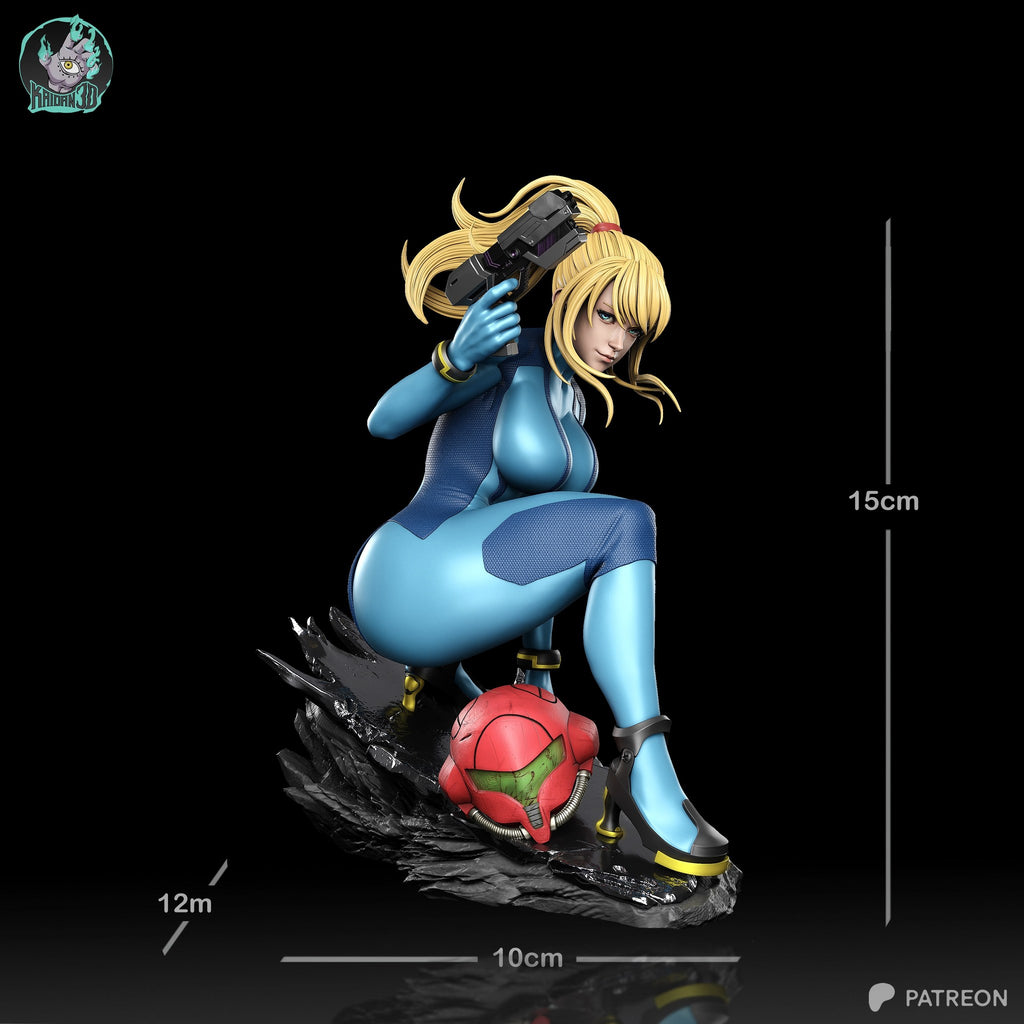 Samus Aran (Metroid) resin figure by Kaidan 3D — studio render 6