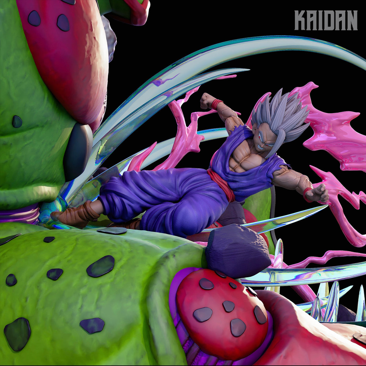 Cell Max and Gohan (Dragon Ball) resin figure by Kaidan 3D — studio render 4