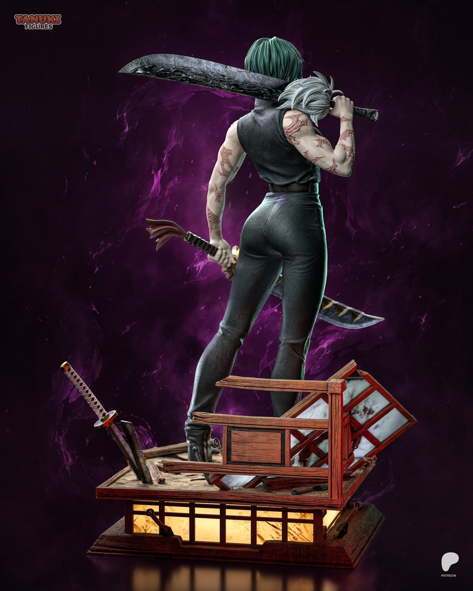 Maki Zenin (Jujutsu Kaisen) resin figure by Tanuki Figures — studio render 4
