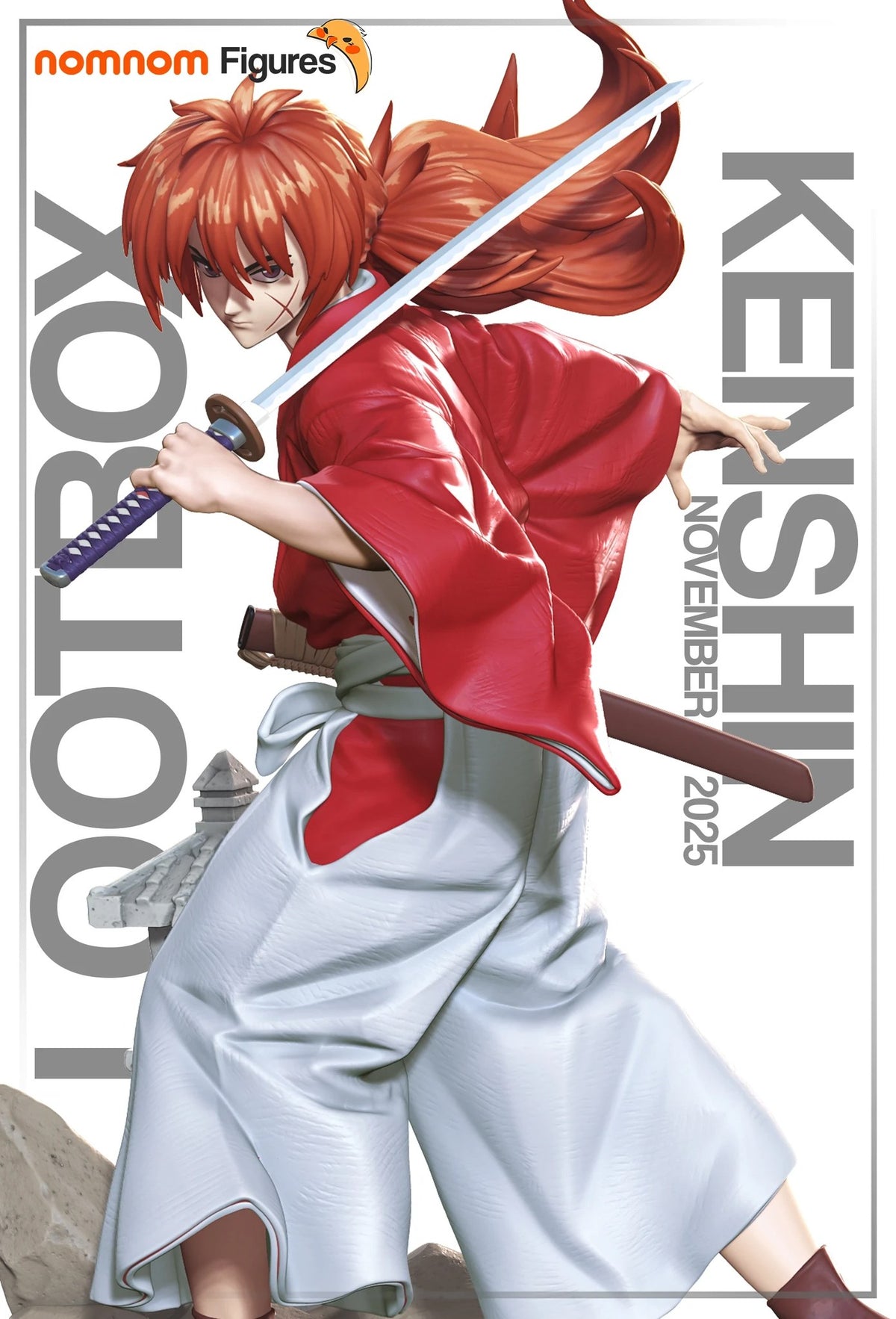 Rurouni Kenshin resin figure by NomNom Figures — studio preview 1