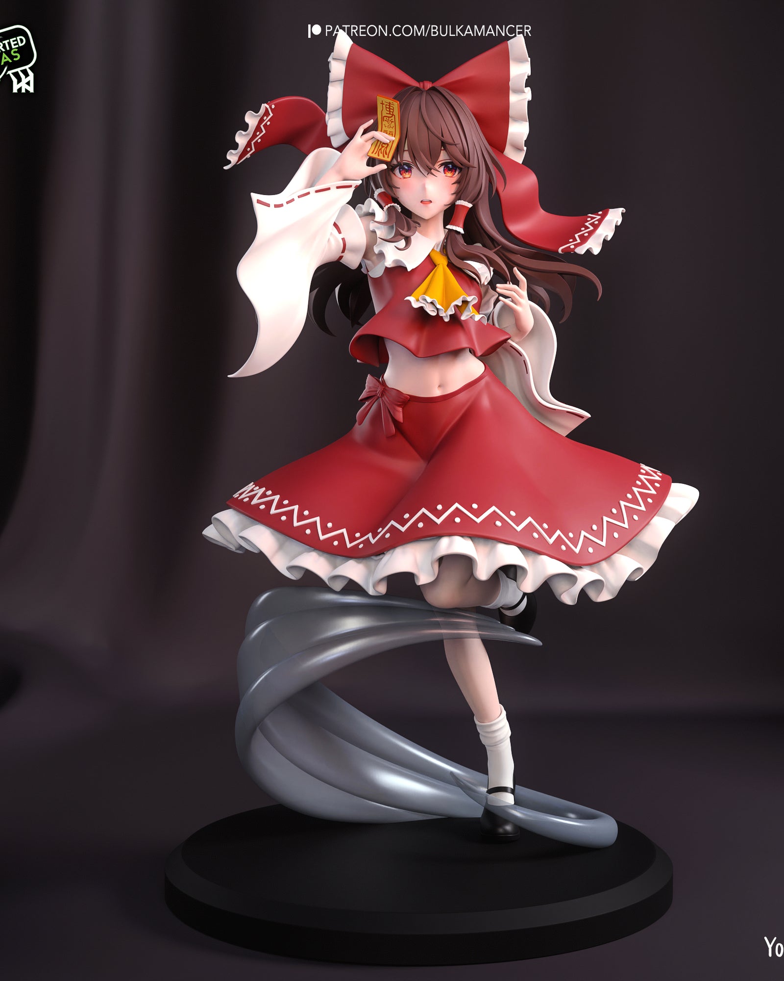 Reimu Hakurei (Touhou Project) resin figure by Bulkamancer — studio render 4