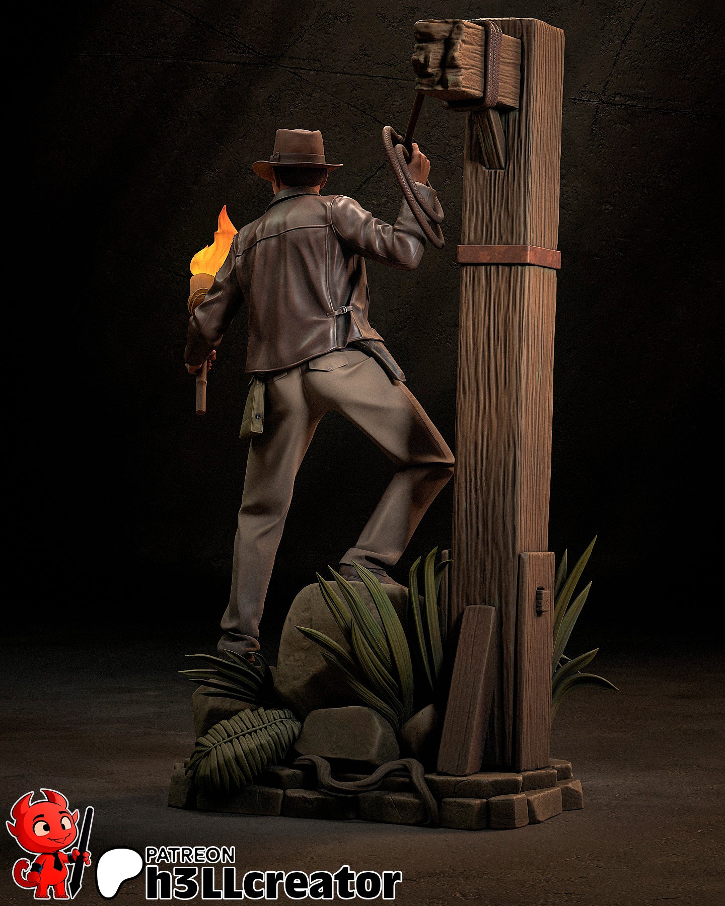 Indiana Jones (Indiana Jones) resin figure by h3LLcreator — studio render 8
