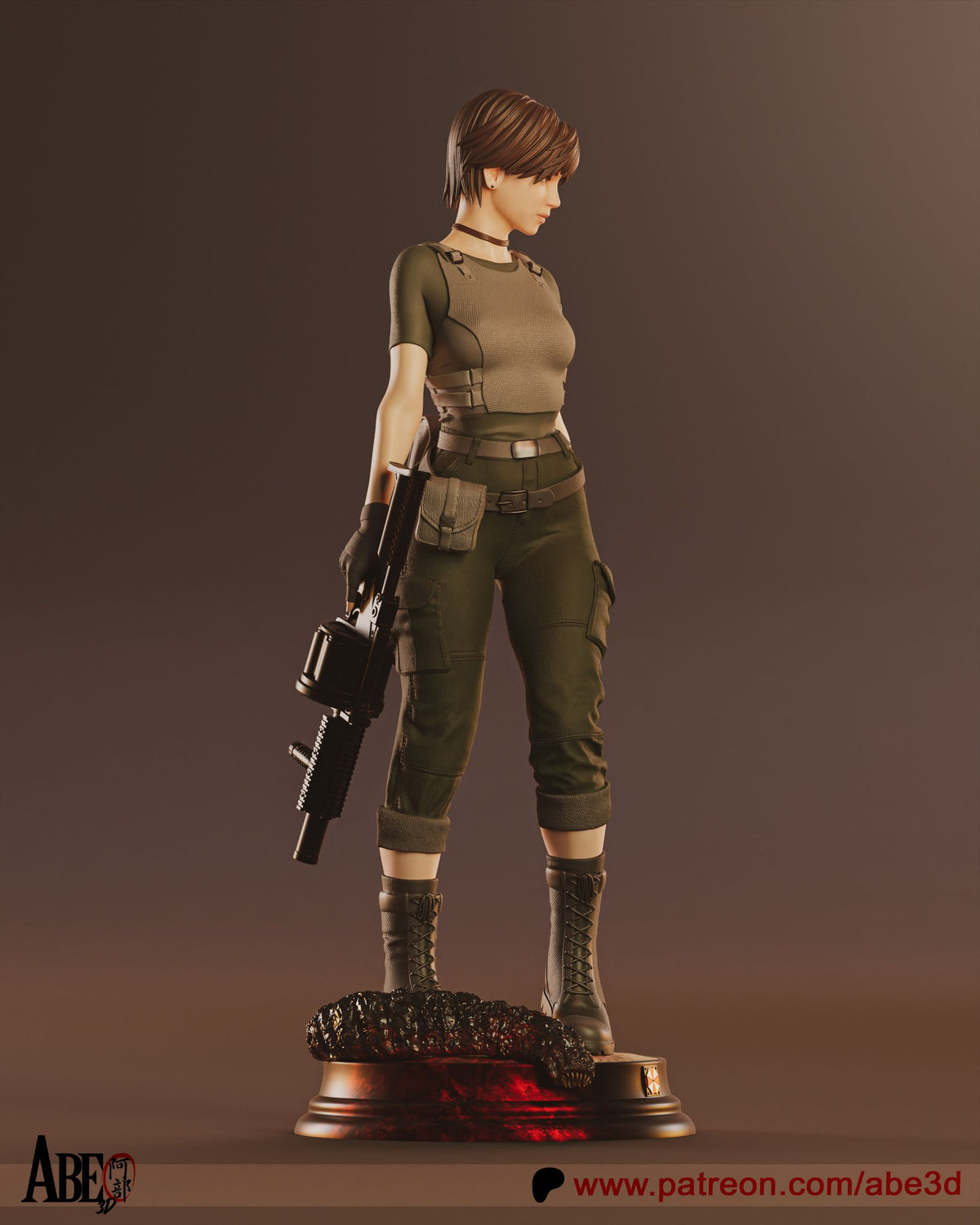 Rebecca Chambers (Resident Evil) resin figure by Abe3D — studio render 7