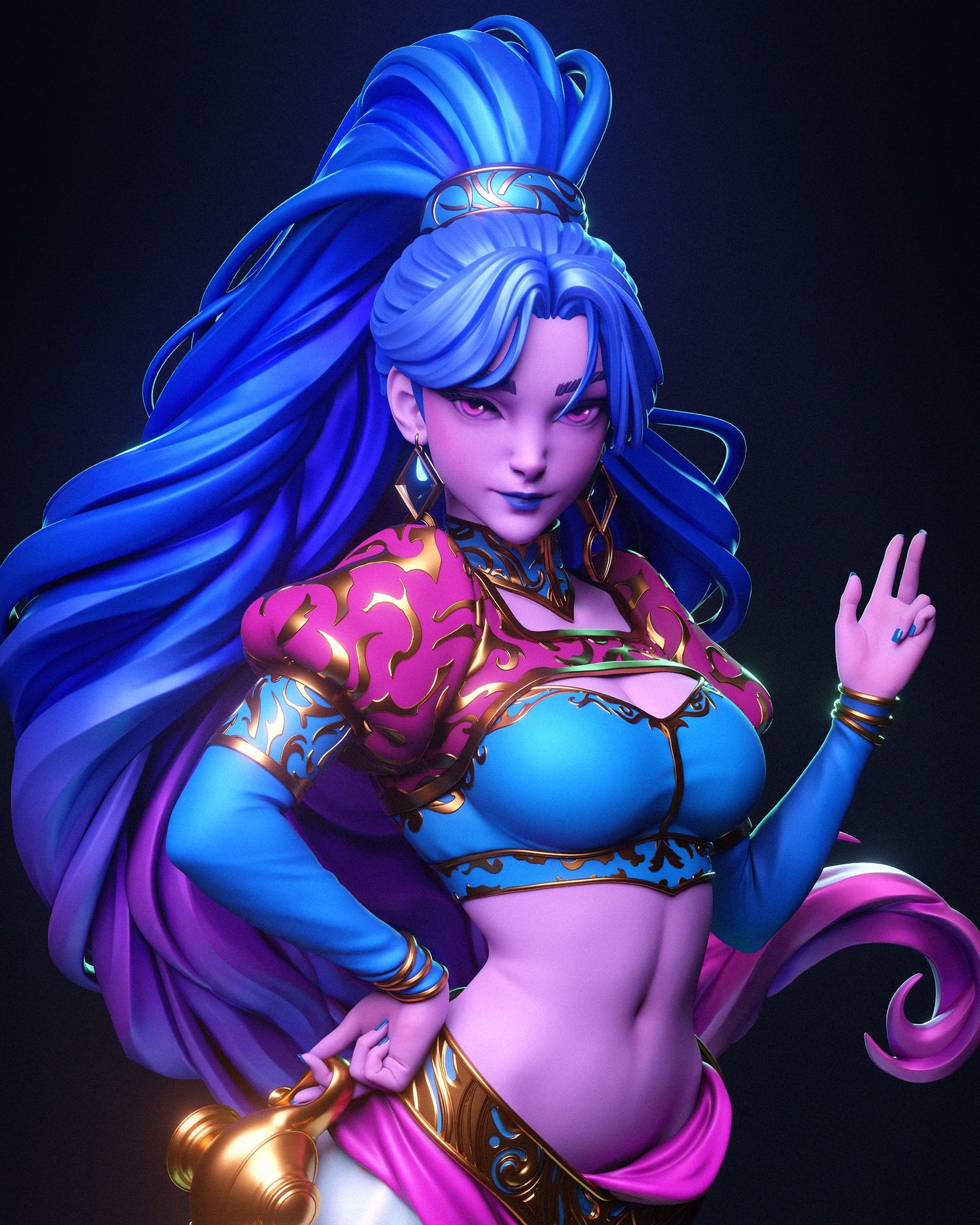 Djinn _Original Characters resin figure by CA 3D Studios — studio preview 1