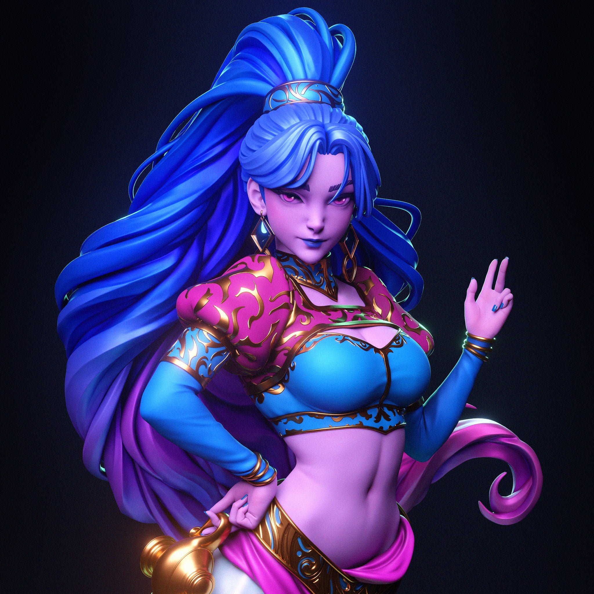 Djinn _Original Characters resin figure by CA 3D Studios — studio preview 1