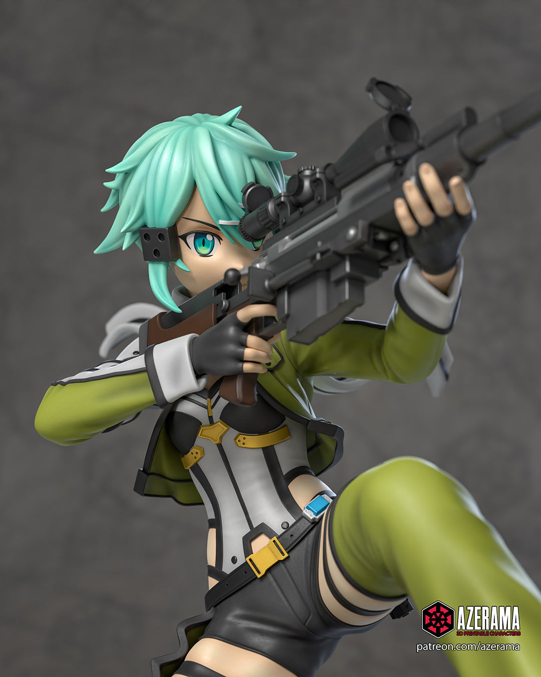 Sinon (Sword Art Online) resin figure by Azerama — studio render 2