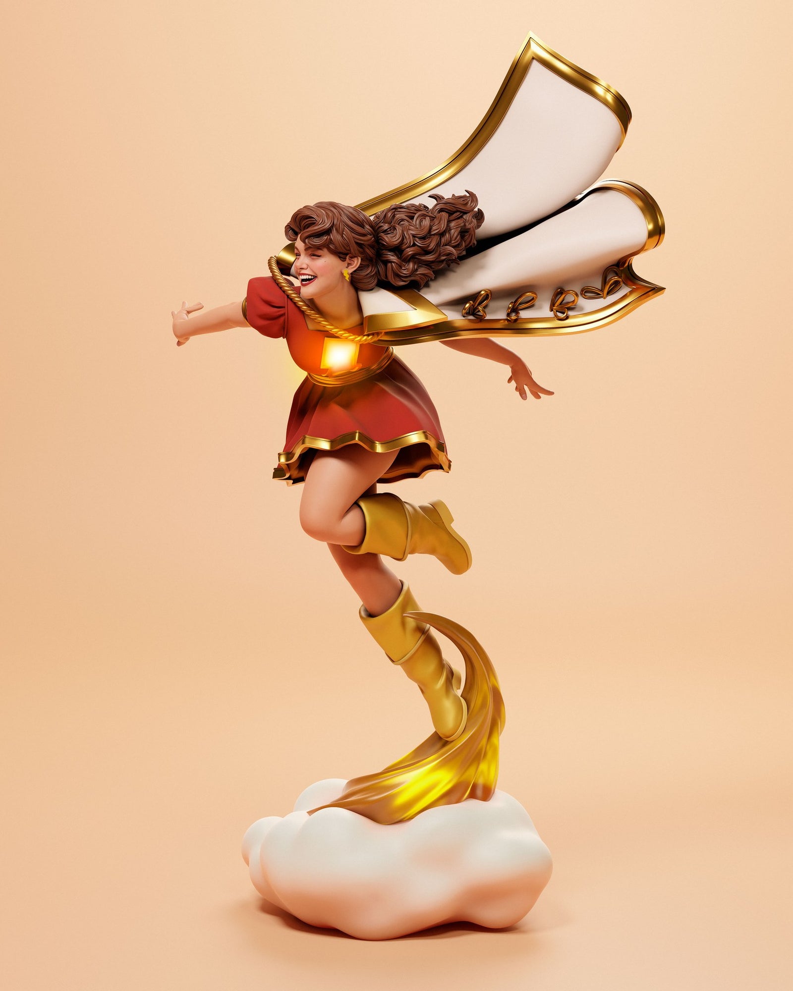 Mary Marvel (DC) resin figure by Abe3D — studio render 5