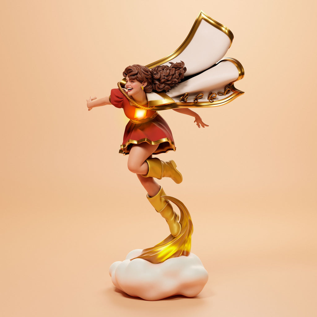 Mary Marvel (DC) resin figure by Abe3D — studio render 5