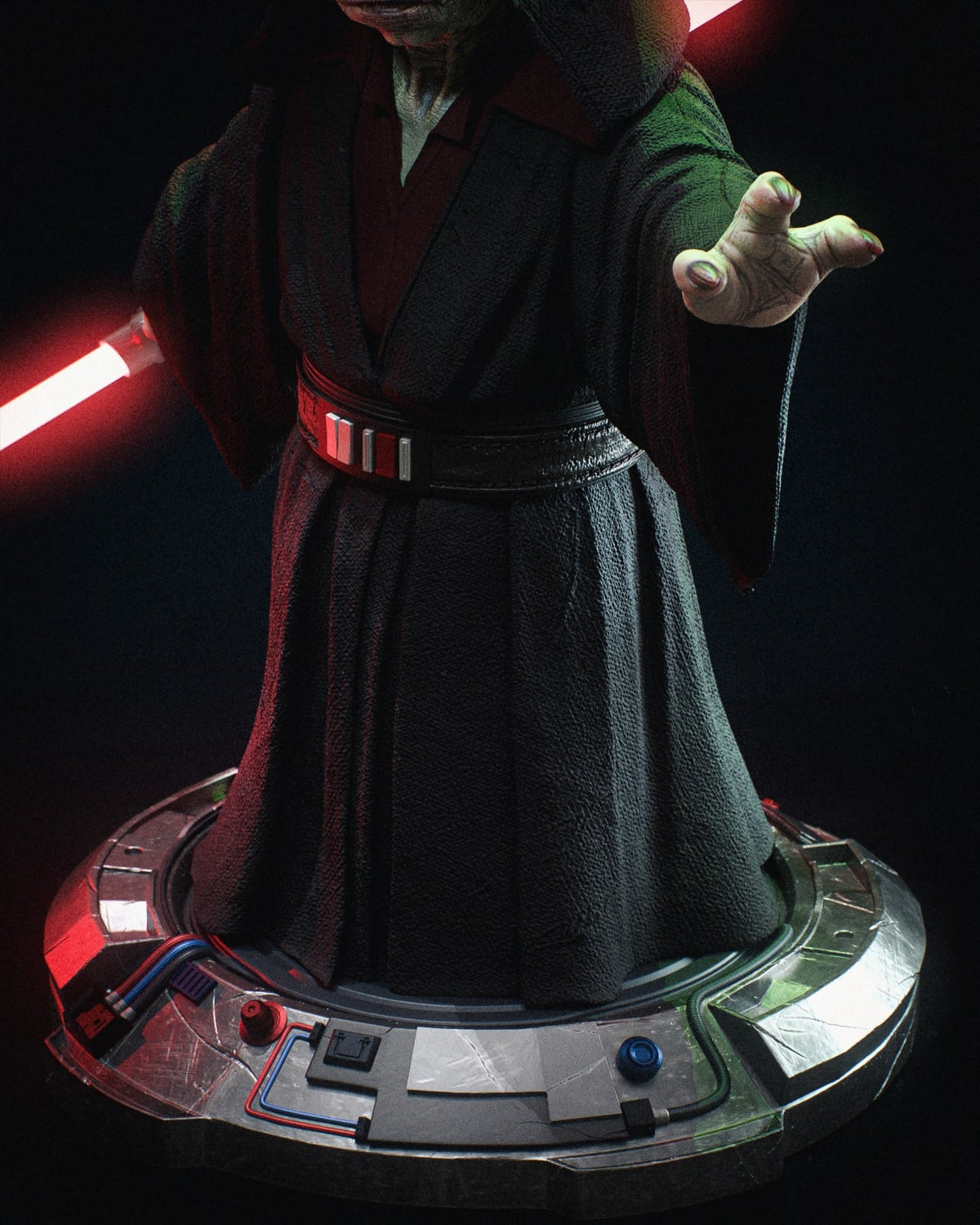 Darth Vader and Yoda — studio render 6