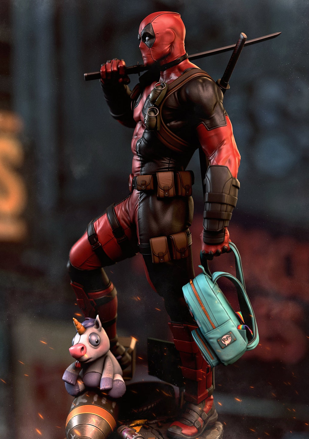 Deadpool Marvel resin figure by CA 3D Studios — studio preview 2