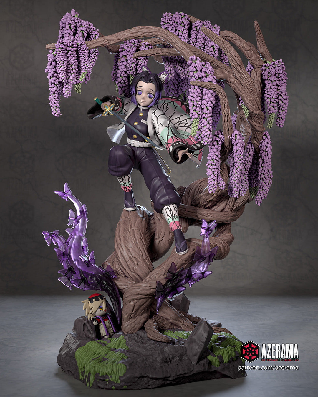 Shinobu Kocho (Demon Slayer) resin figure by Azerama — studio render 1