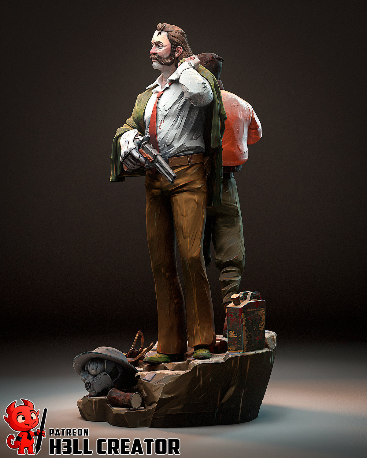Harry and Kim (Disco Elysium) resin figure by h3LLcreator — studio render 6