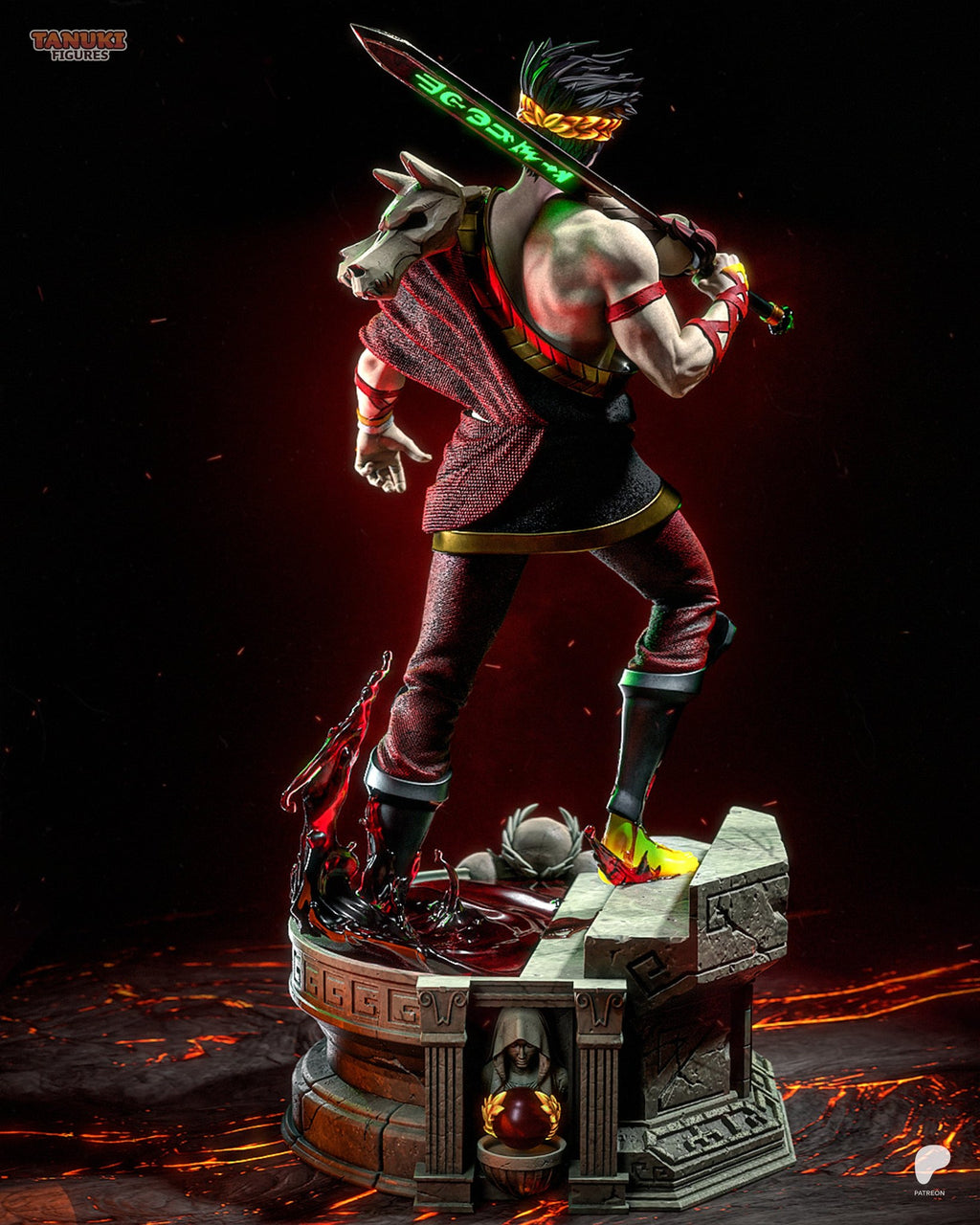 Zagreus (Hades) resin figure by Tanuki Figures — studio render 2