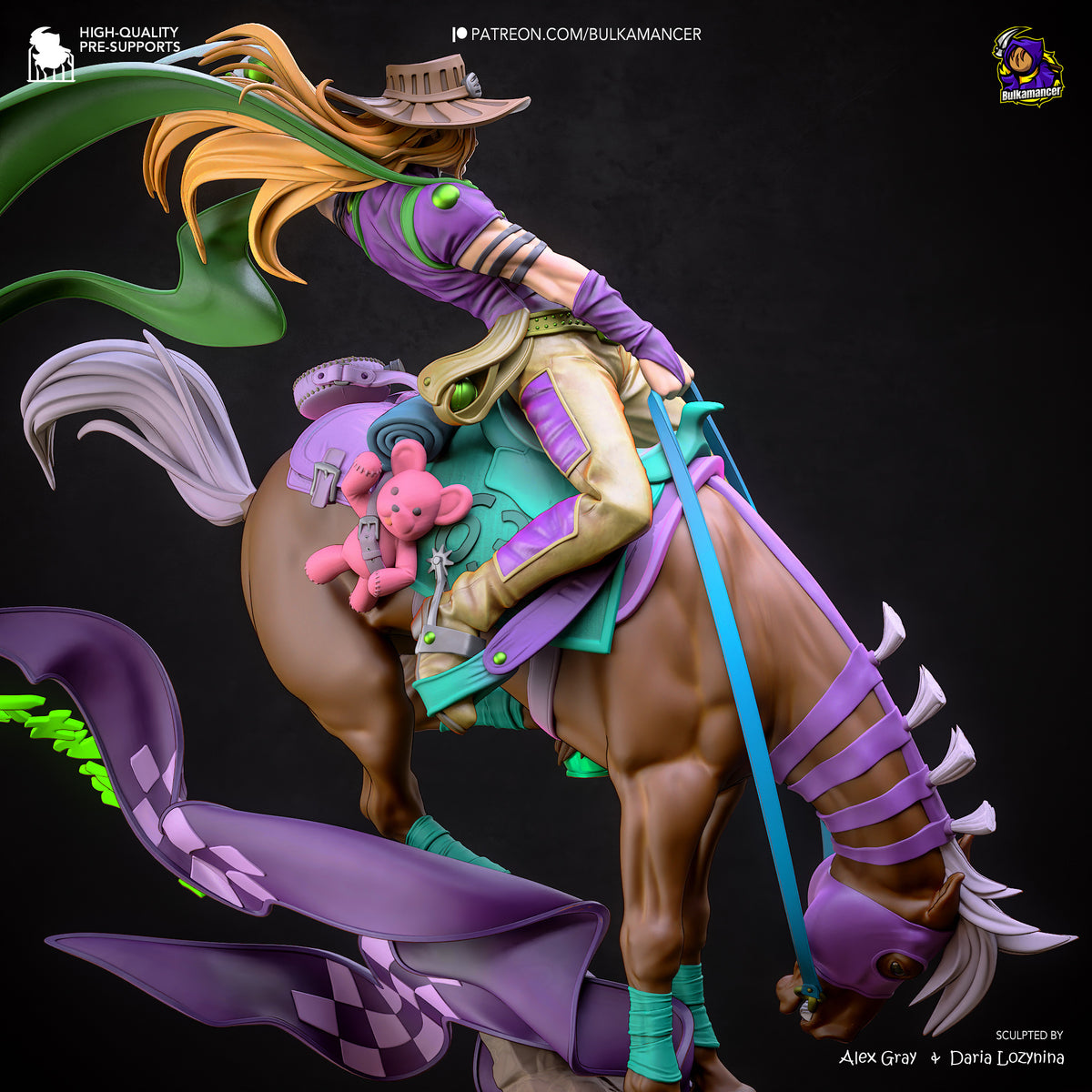 Gyro Zeppeli (Jojo's Bizarre Adventure) resin figure by Bulkamancer — studio render 6