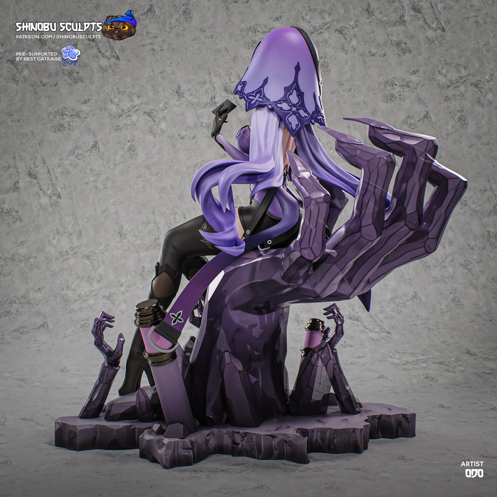 Black Swan (Honkai Star Rail) resin figure by Shinobu Sculpts — studio render 3