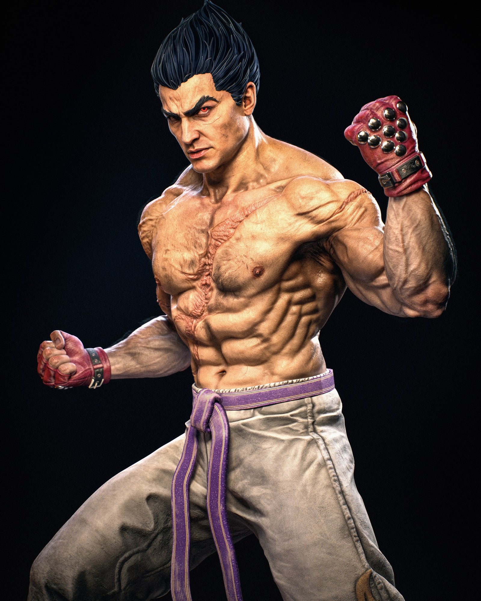 Kazuya Mishima Tekken resin figure by CA 3D Studios — studio preview 1