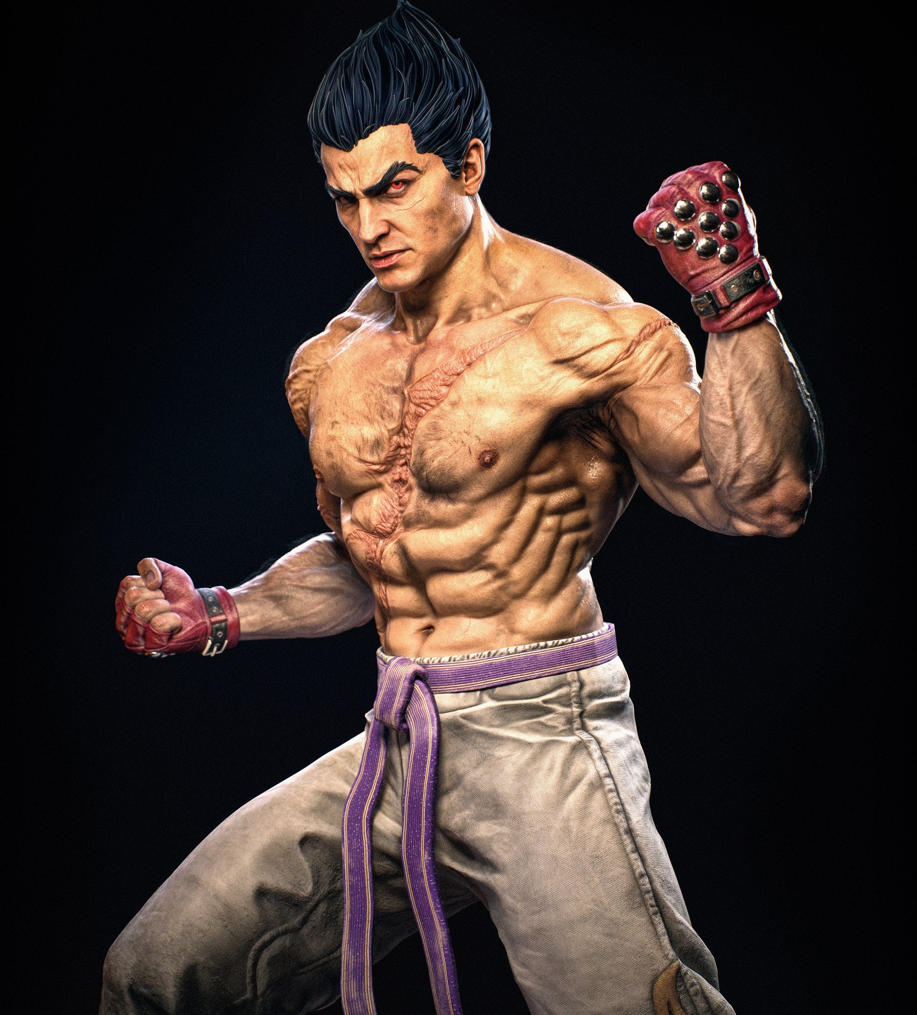 Kazuya Mishima Tekken resin figure by CA 3D Studios — studio preview 1
