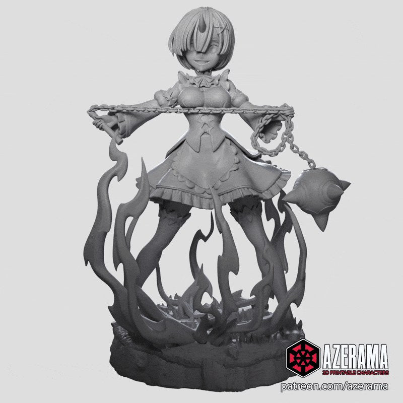 Rem (Re:Zero) resin figure by Azerama — studio render 6