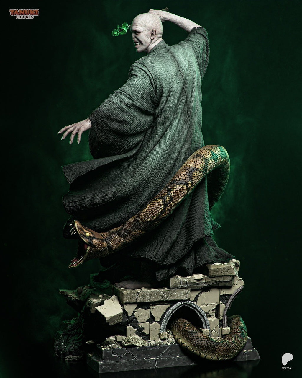 Voldemort (Harry Potter) resin figure by Tanuki Figures — studio render 2