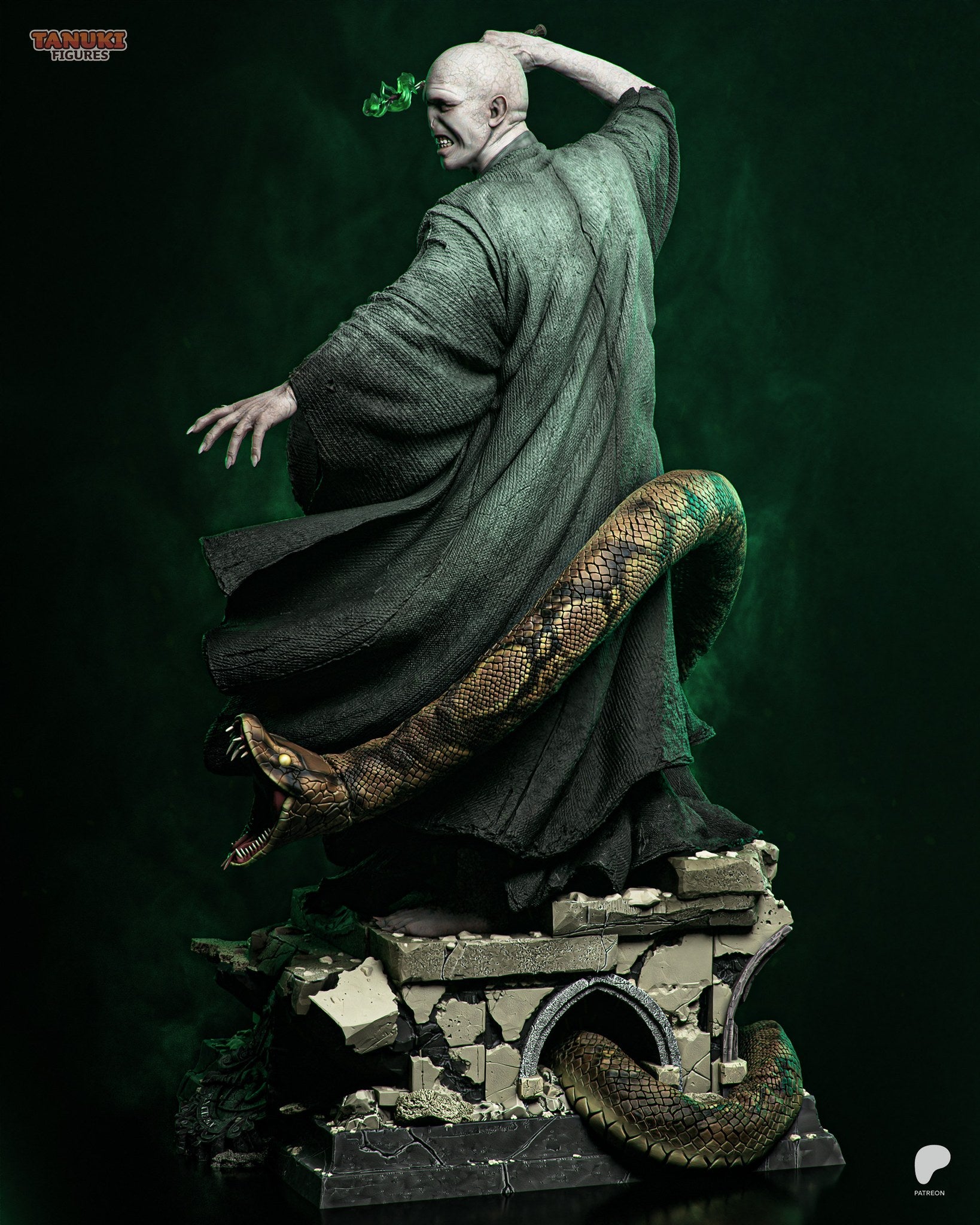 Voldemort (Harry Potter) resin figure by Tanuki Figures — studio render 2