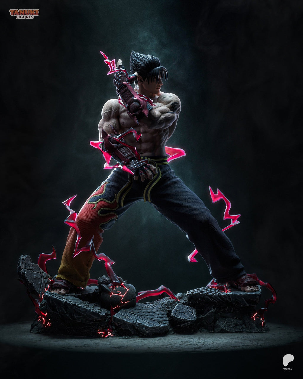 Jin Kazama (Tekken) resin figure by Tanuki Figures — studio render 3