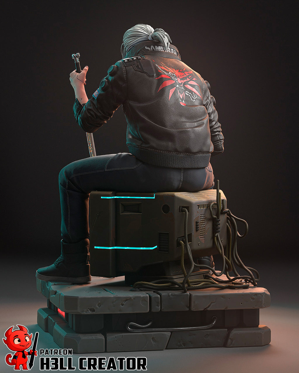 Geralt of Rivia (The Witcher) resin figure by h3LLcreator — studio render 7