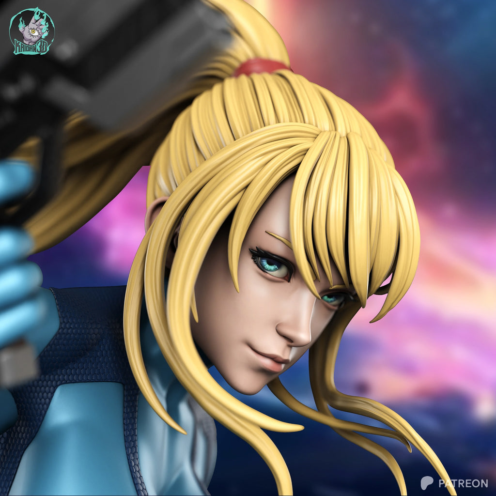 Samus Aran (Metroid) resin figure by Kaidan 3D — studio render 5