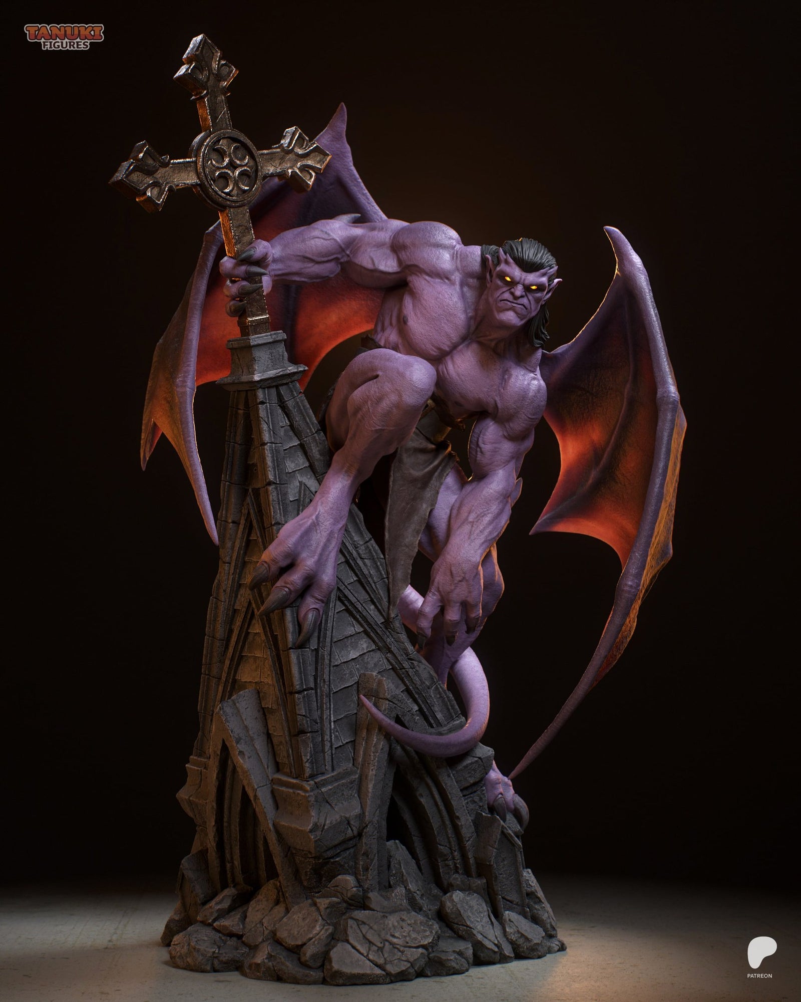 Goliath (Gargoyles) resin figure by Tanuki Figures — studio render 1