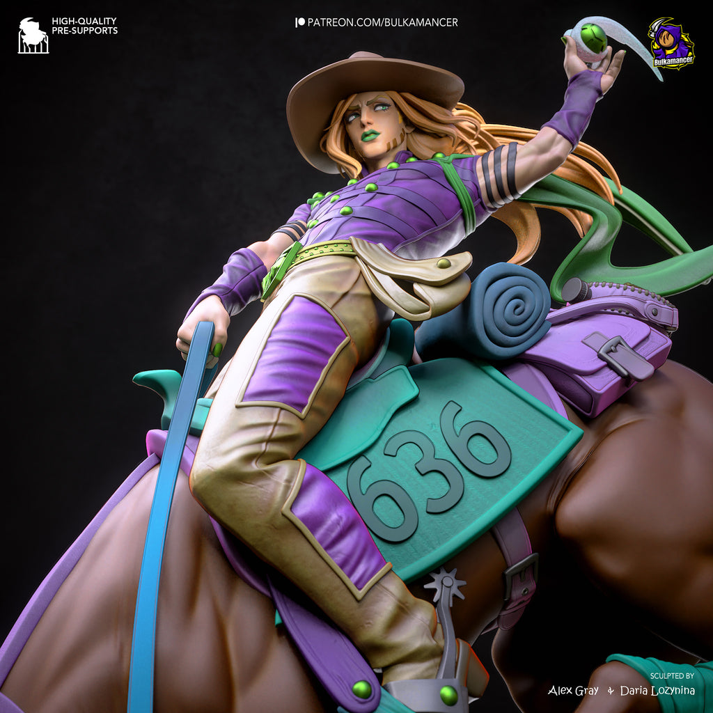 Gyro Zeppeli (Jojo's Bizarre Adventure) resin figure by Bulkamancer — studio render 7