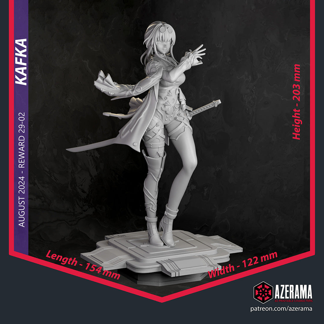 Kafka (Honkai Star Rail) resin figure by Azerama — studio render 5