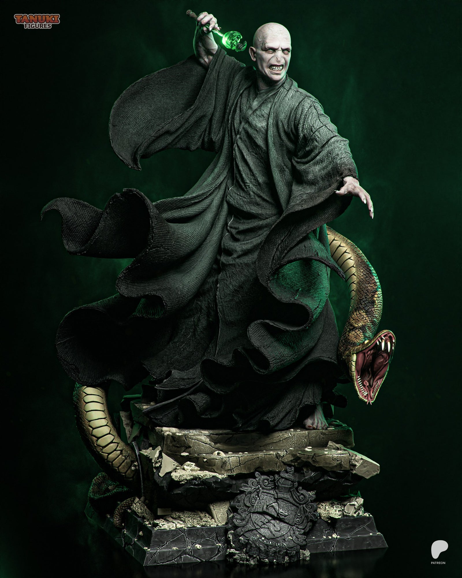 Voldemort (Harry Potter) resin figure by Tanuki Figures — studio render 4