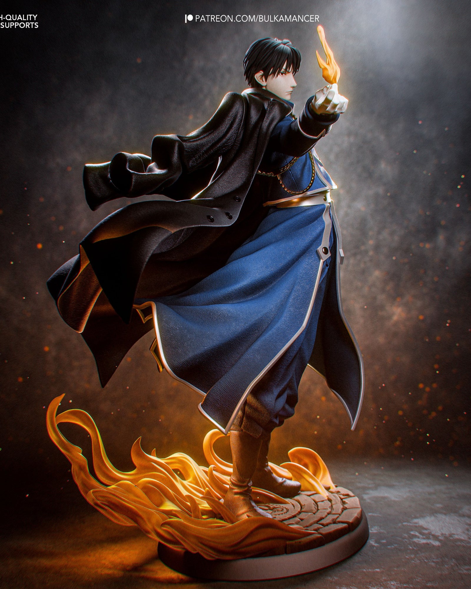 Roy Mustang (Fullmetal Alchemist) resin figure by Bulkamancer — studio render 4