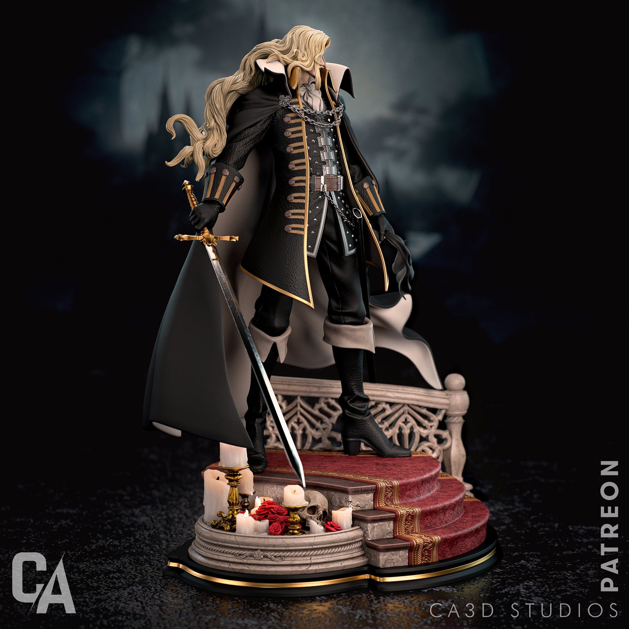 Alucard Hellsing resin figure by CA 3D Studios — studio preview 2
