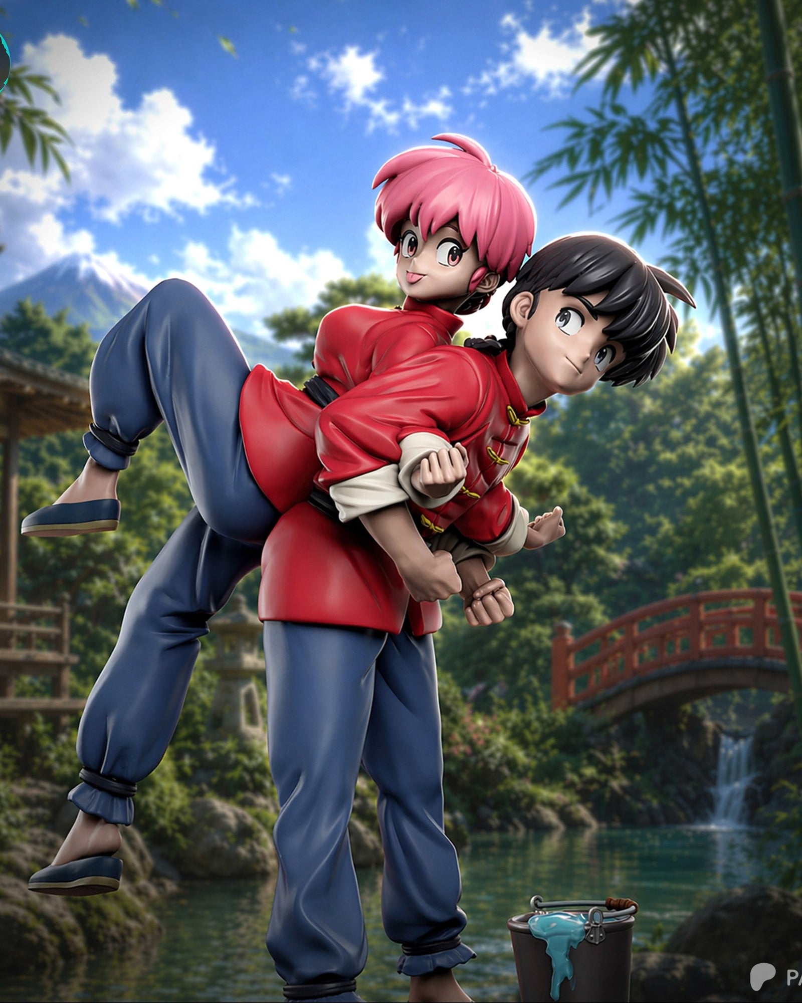 Ranma Saotome (Ranma 1/2) resin figure by Kaidan 3D — studio render 2