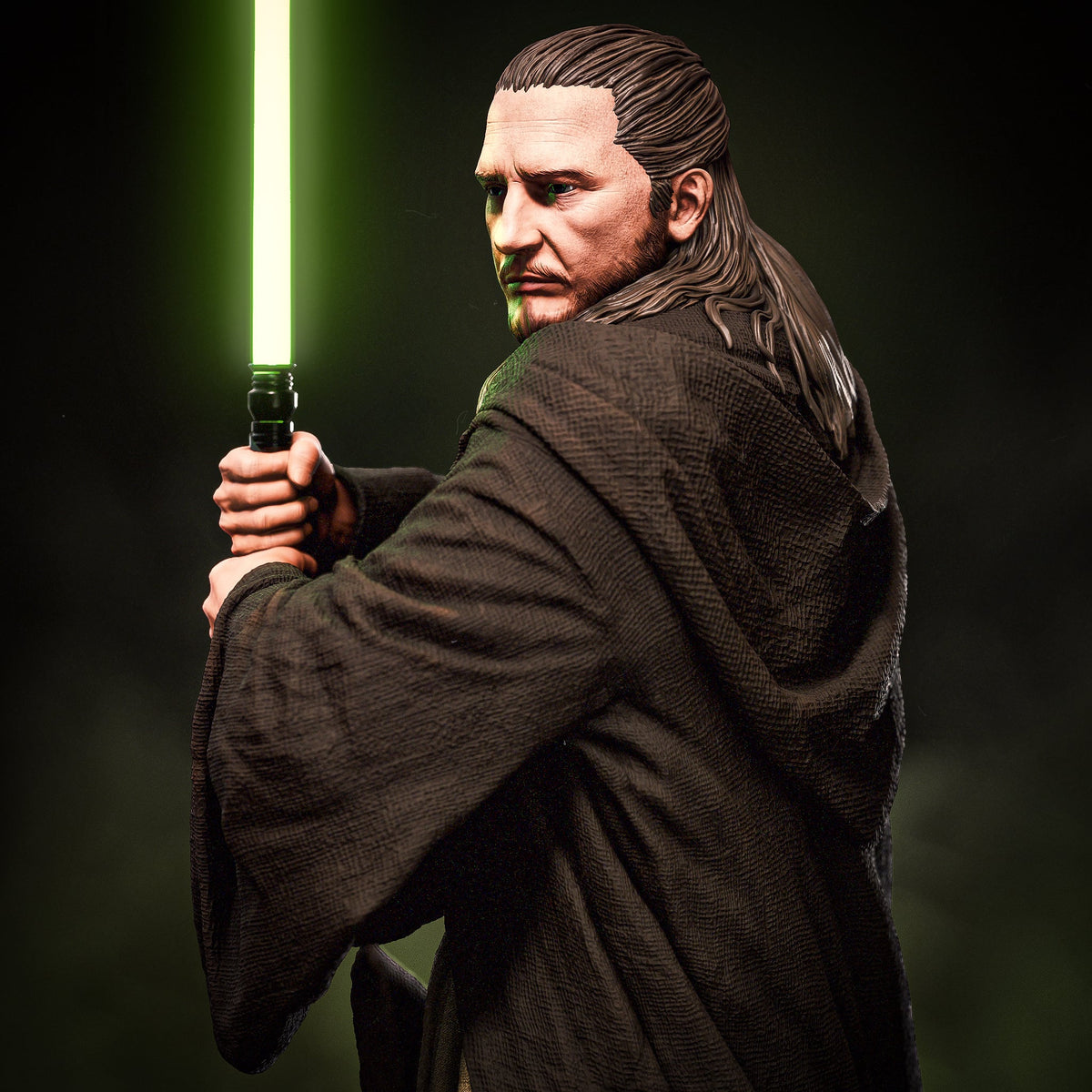 Qui-Gon Jinn (Star Wars) resin figure by CA 3D Studios — studio render 2