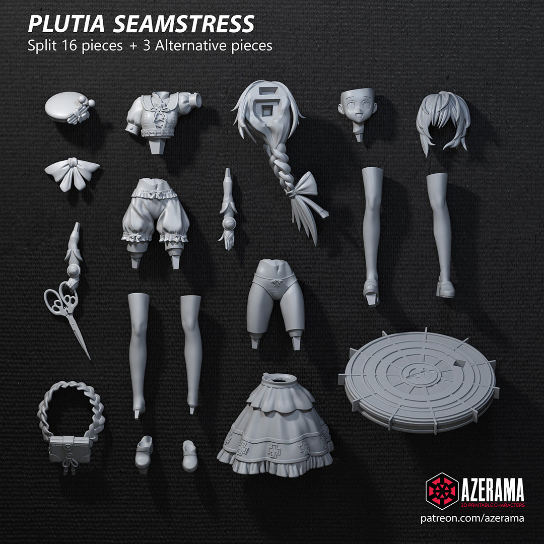 Plutia (Hyperdimension Neptunia) resin figure by Azerama — studio render 4