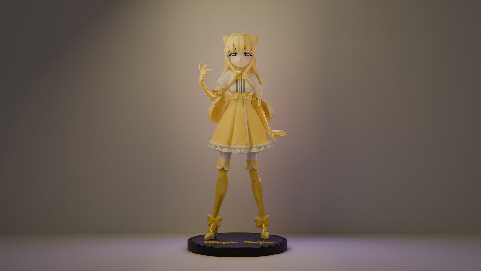 Sulfur Magic (Gushing Over Magical Girls) resin figure by RemyJF — studio render 1