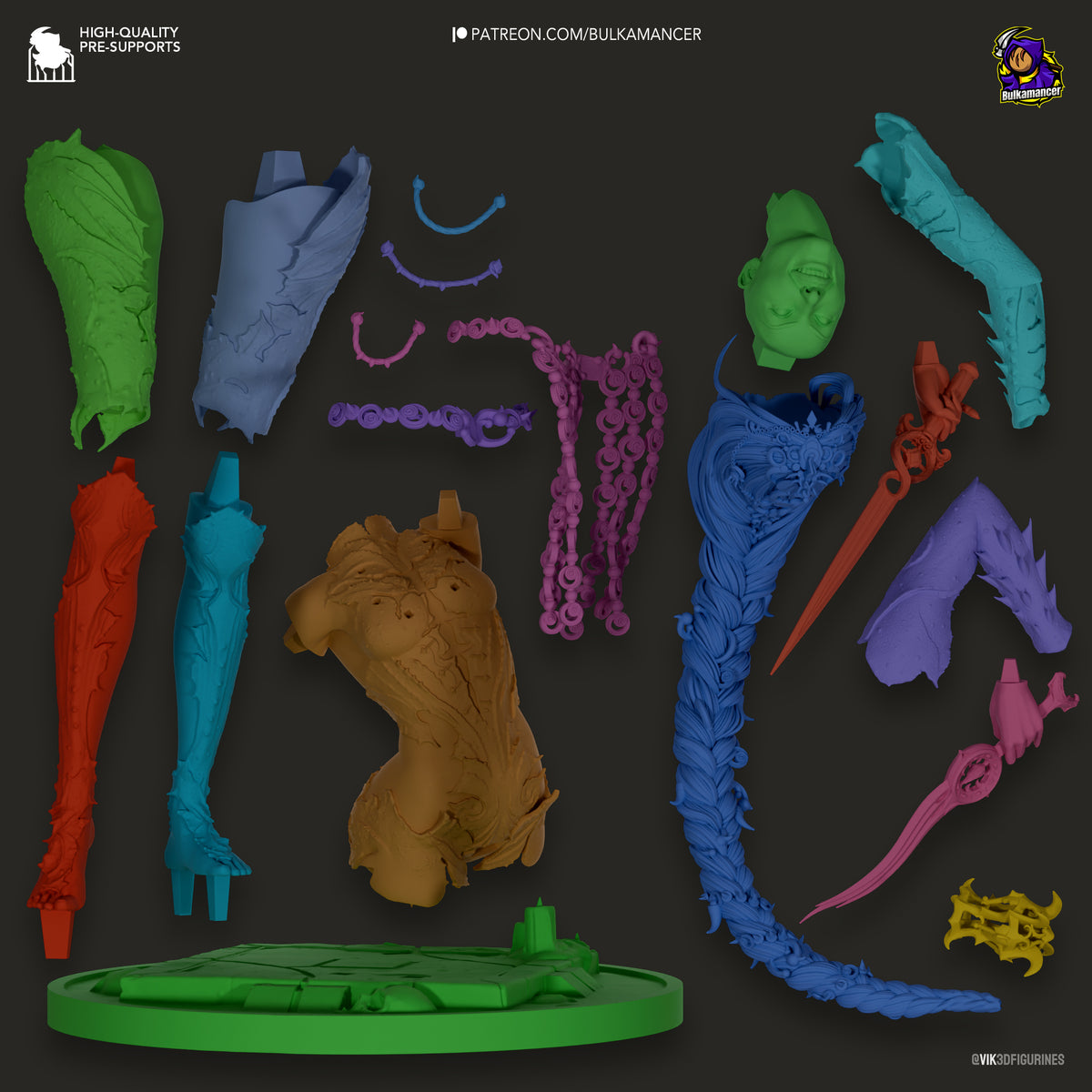 Orin the Red (Baldur's Gate) resin figure by Bulkamancer — studio render 7