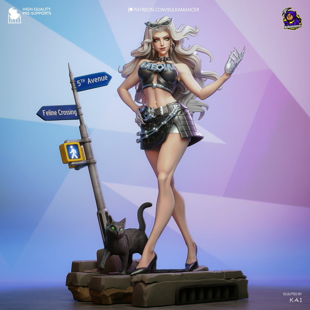 Black Cat (Marvel) resin figure by Bulkamancer — studio render 2