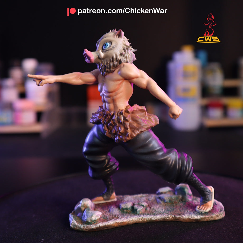 Inosuke Hashibira (Demon Slayer) resin figure by CW Studio — studio render 4