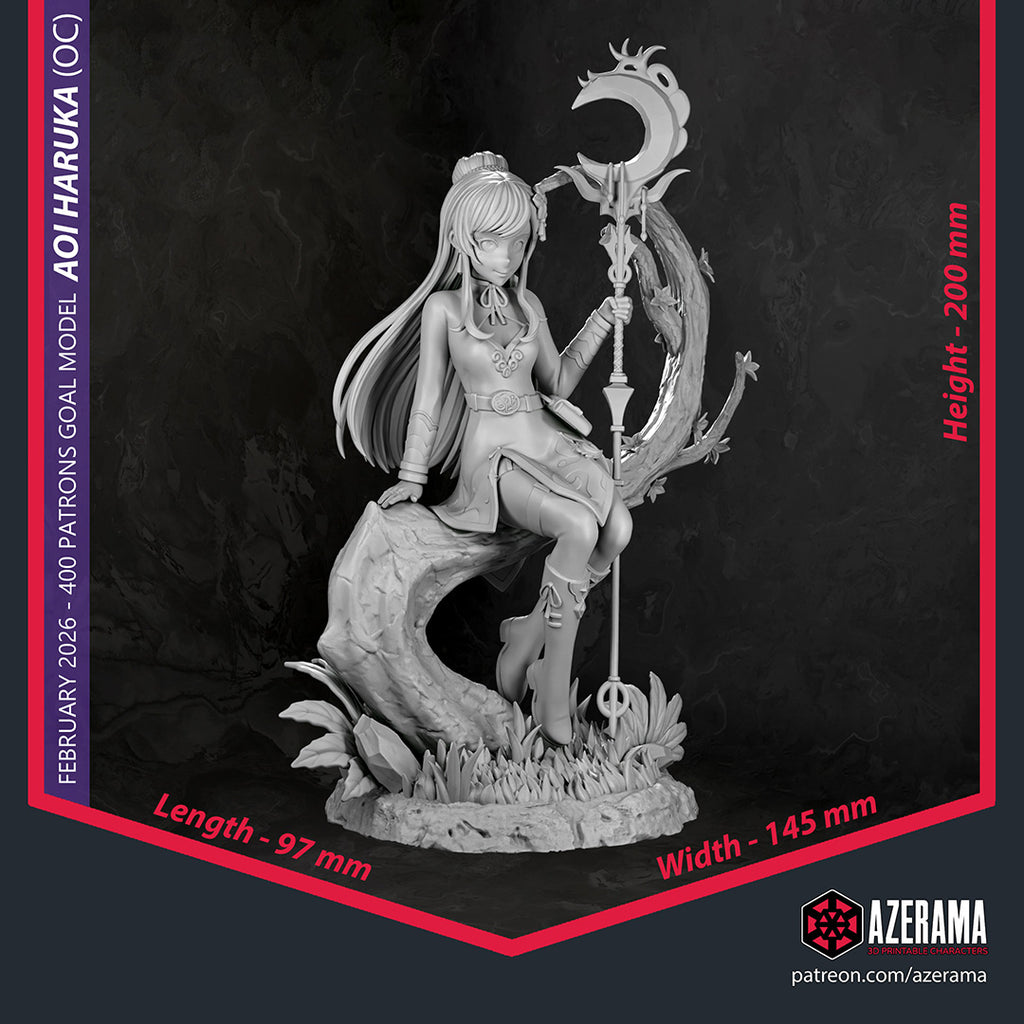 Aoi Haruka (_Original Characters) resin figure by Azerama — studio render 3