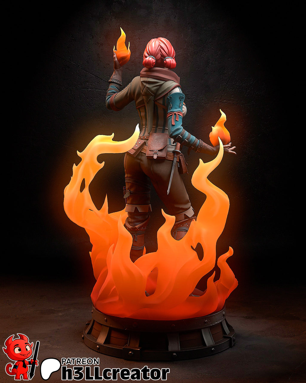 Triss Merigold (The Witcher) resin figure by h3LLcreator — studio render 6