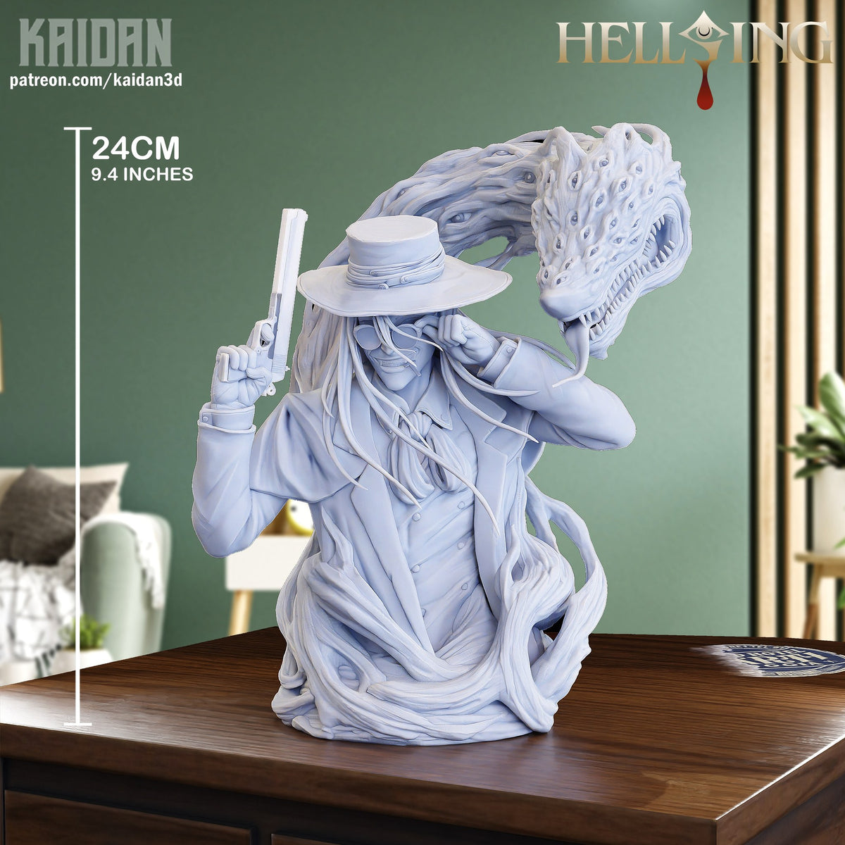 Alucard (Hellsing) resin figure by Kaidan 3D — studio render 4