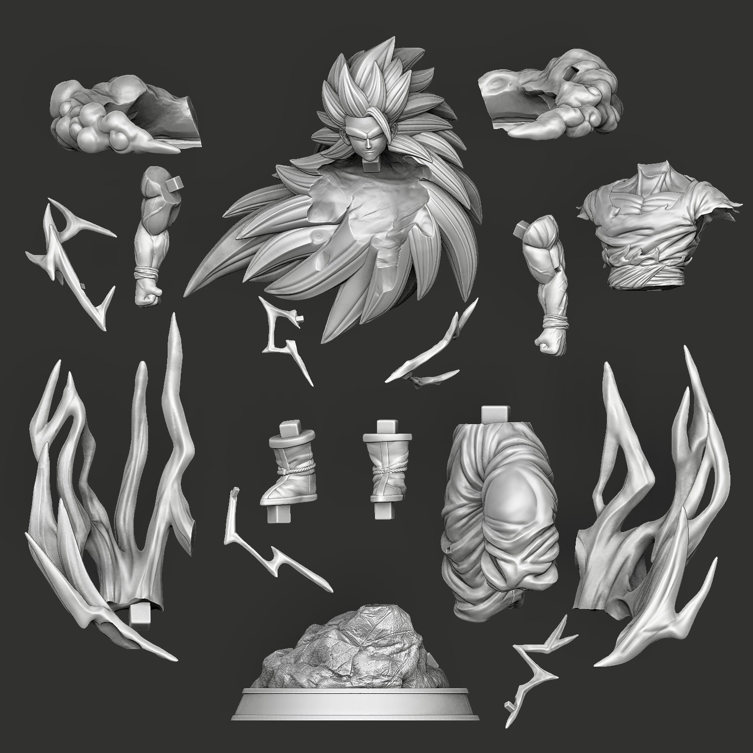Goku (Dragon Ball) resin figure by Kaidan 3D — studio render 5