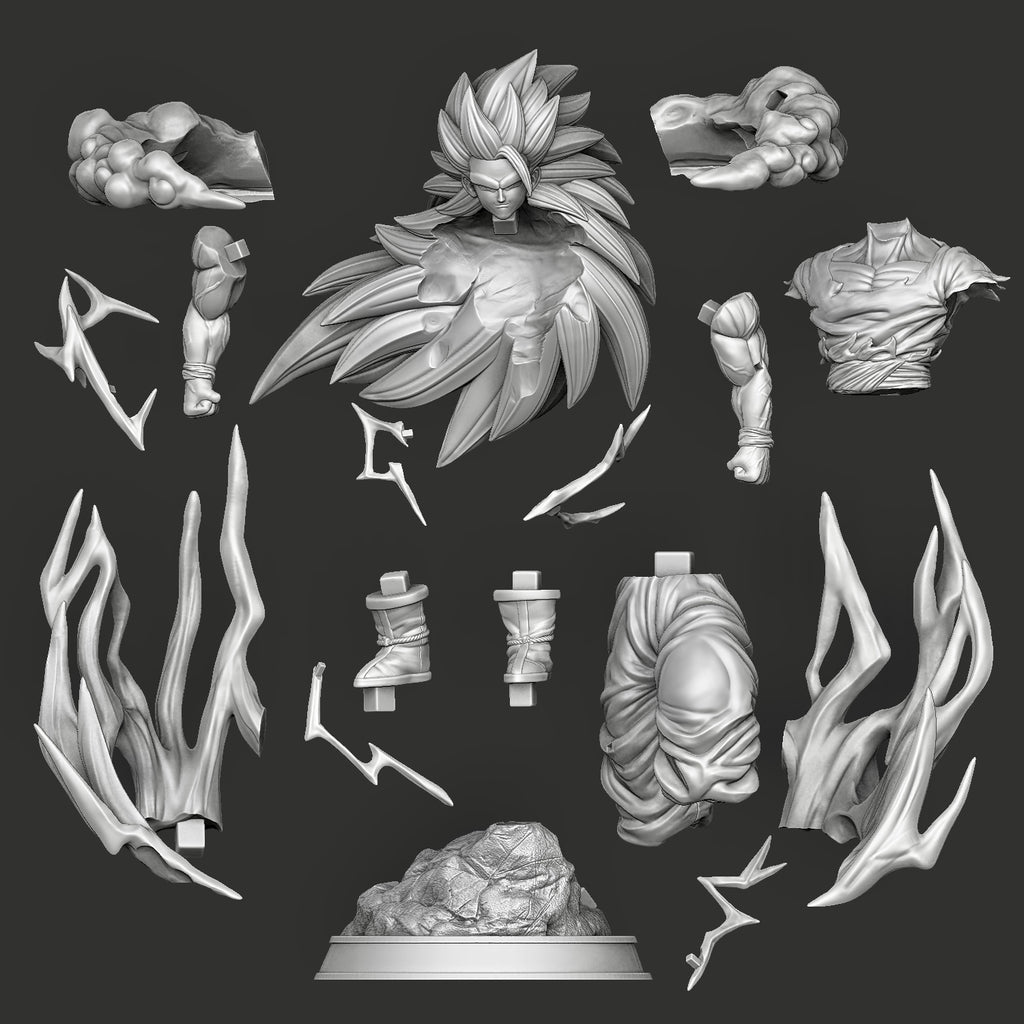 Goku (Dragon Ball) resin figure by Kaidan 3D — studio render 5