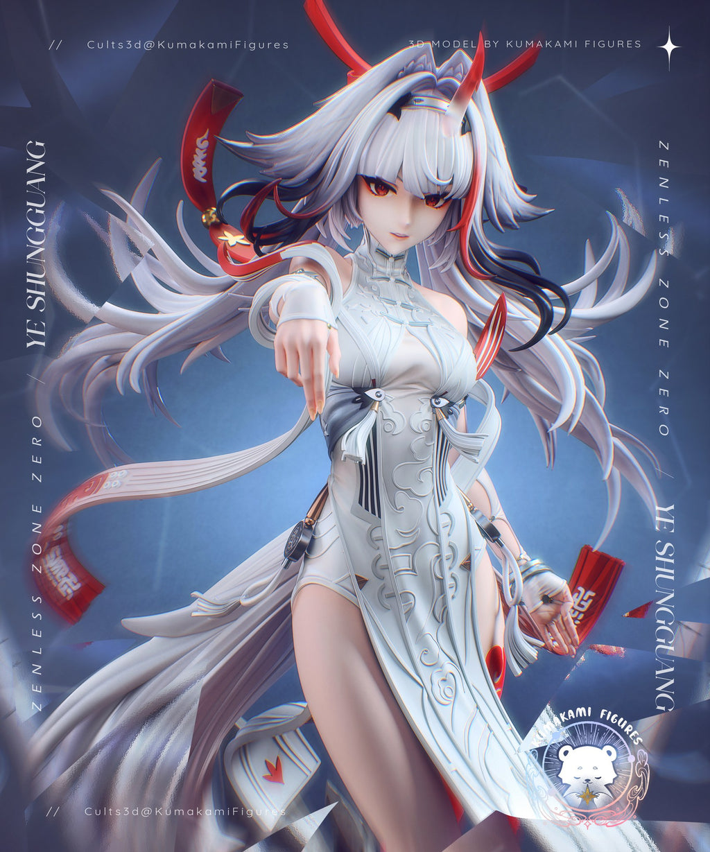 Ye Shunguang (Zenless Zone Zero) resin figure by KumakamiFigures — studio render 2