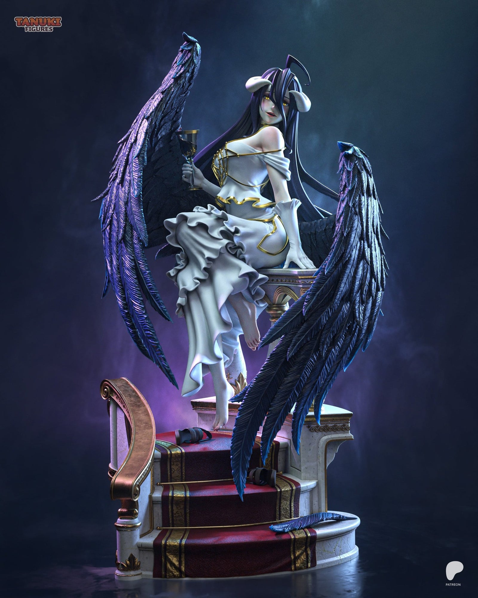 Albedo (Overlord) resin figure by Tanuki Figures — studio render 1
